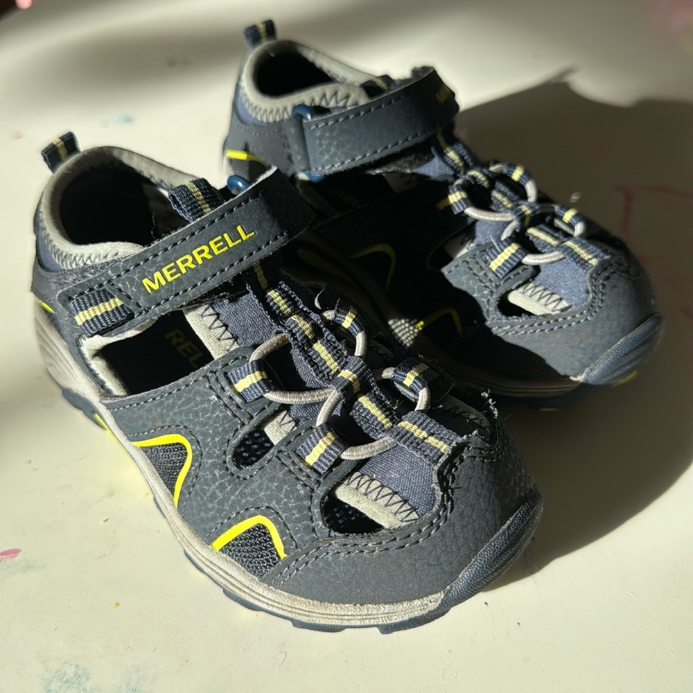 Merrell Blue & Green Toddler Shoes | Size 7 | ML265932 | Durable & Stylish